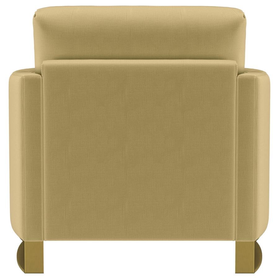 Corliss Upholstered Curved Track Arm Chair Camel view 7