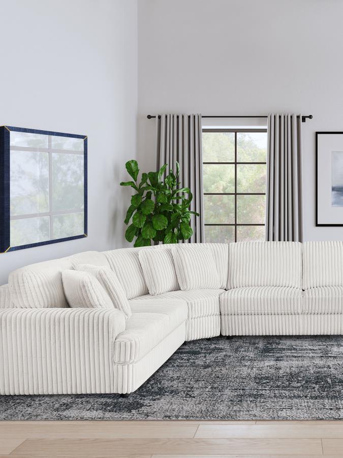 Emberson Upholstered Wedge Ivory view 2