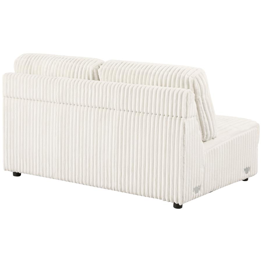 Emberson Upholstered Armless Loveseat Ivory view 7