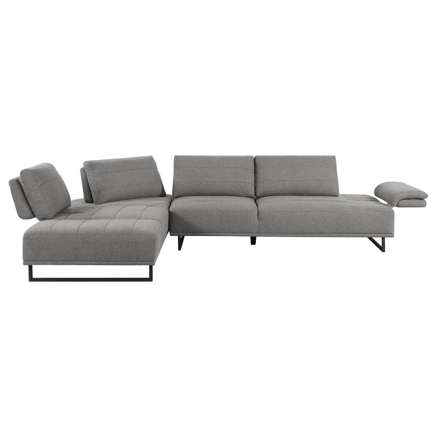Arden Upholstered Sectional Sofa with Adjustable Back Taupe view 4