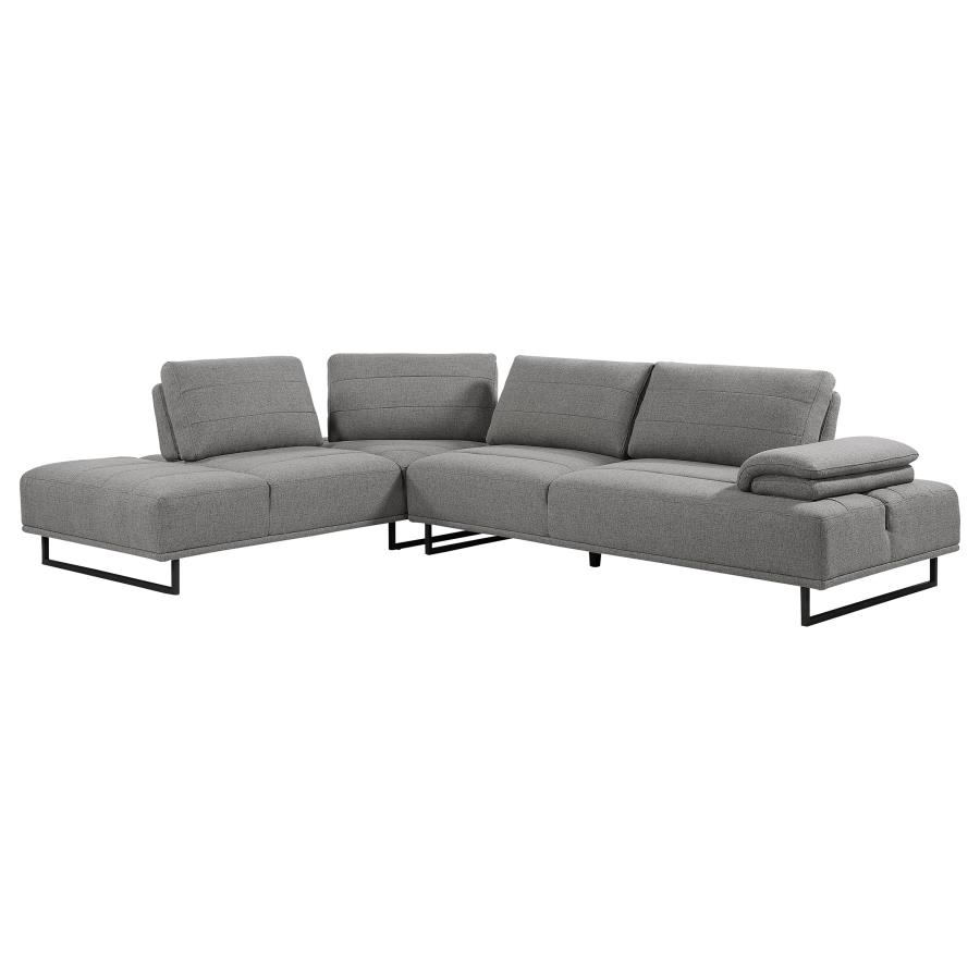 Arden Upholstered Sectional Sofa with Adjustable Back Taupe view 5