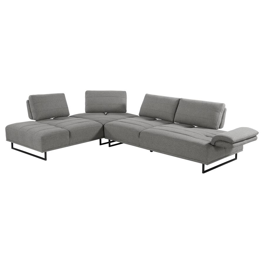 Arden Upholstered Sectional Sofa with Adjustable Back Taupe view 6