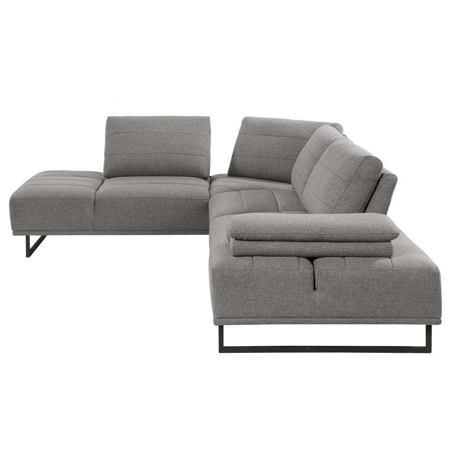 Arden Upholstered Sectional Sofa with Adjustable Back Taupe view 7