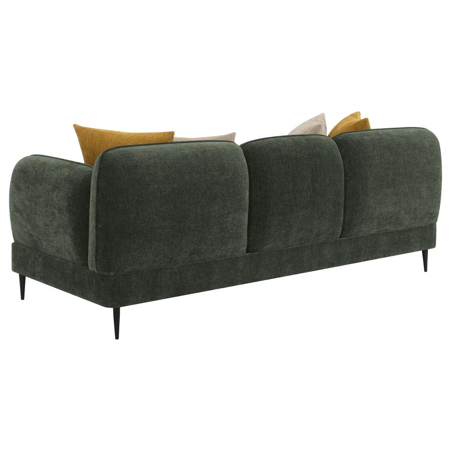Jade 2-piece Chenille Upholstered Sofa Set Green view 5
