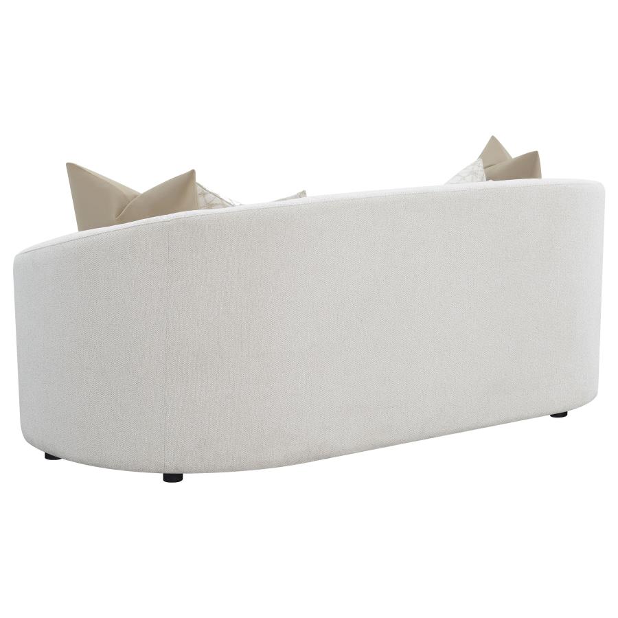 Rainn 2-piece Boucle Upholstered Sloped Arm Sofa Set Latte view 5