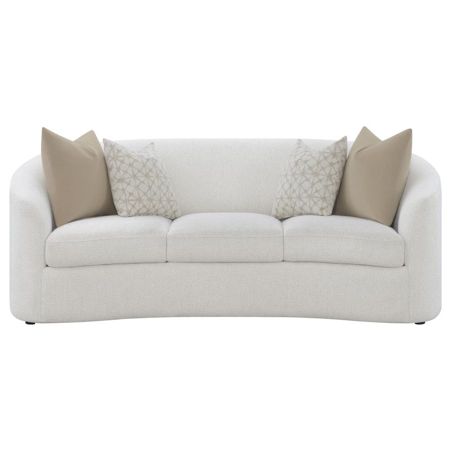 Rainn 3-piece Boucle Upholstered Sloped Arm Sofa Set Latte view 4