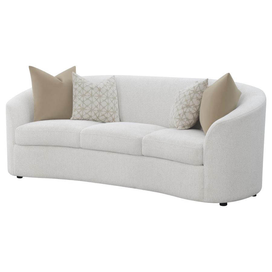 Rainn Boucle Upholstered Sloped Arm Sofa Latte view 4