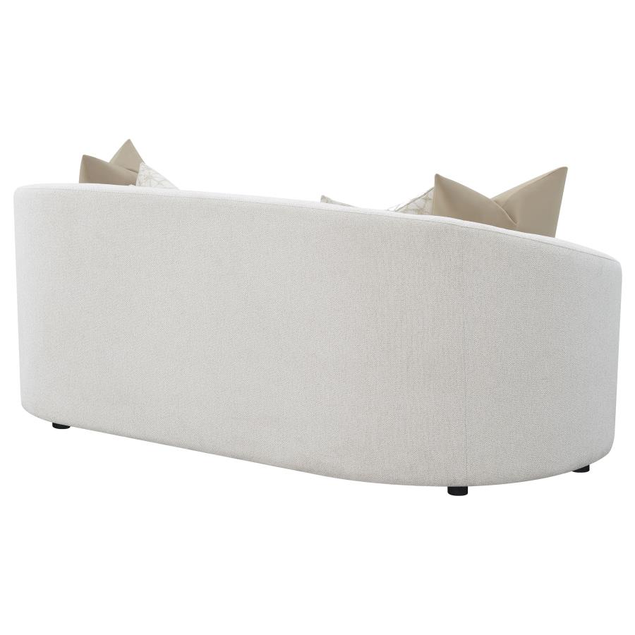 Rainn Boucle Upholstered Sloped Arm Sofa Latte view 7