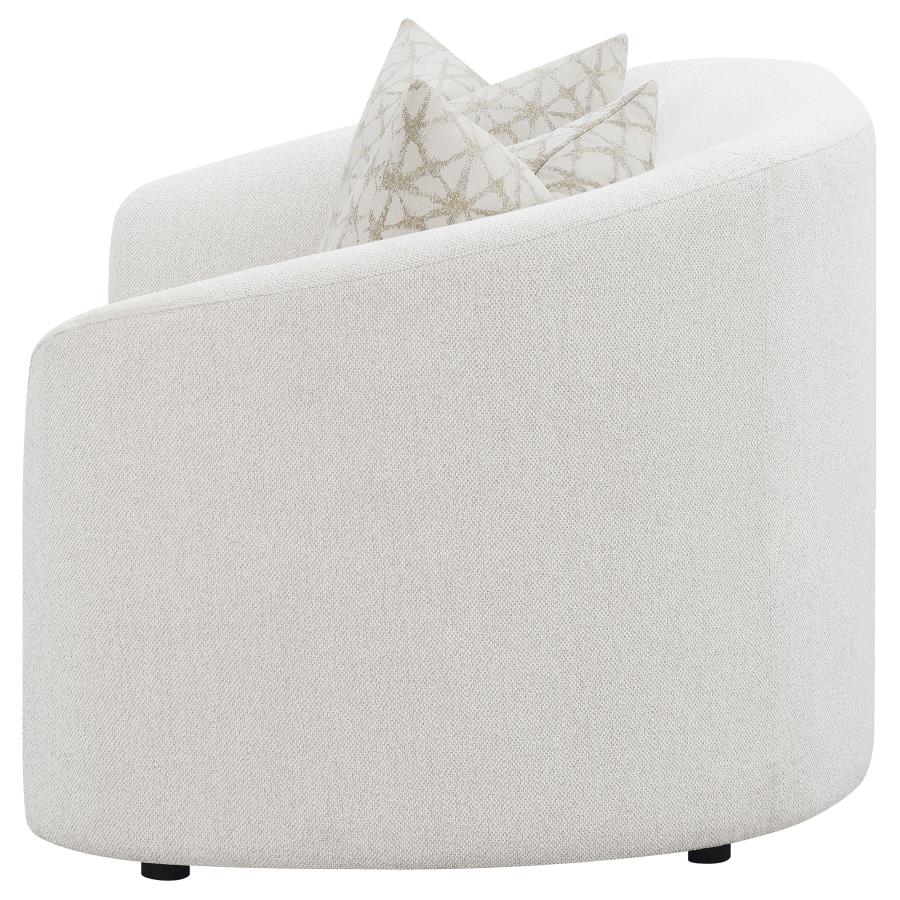 Rainn Boucle Upholstered Sloped Arm Loveseat Latte view 5