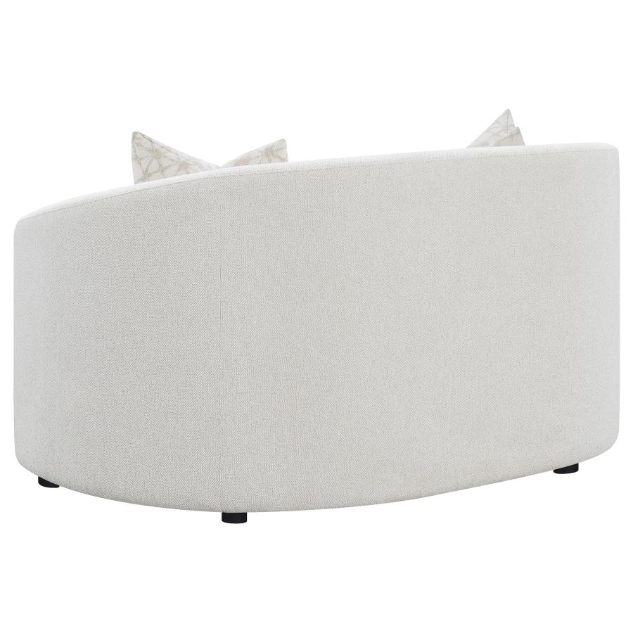 Rainn Boucle Upholstered Sloped Arm Loveseat Latte view 6