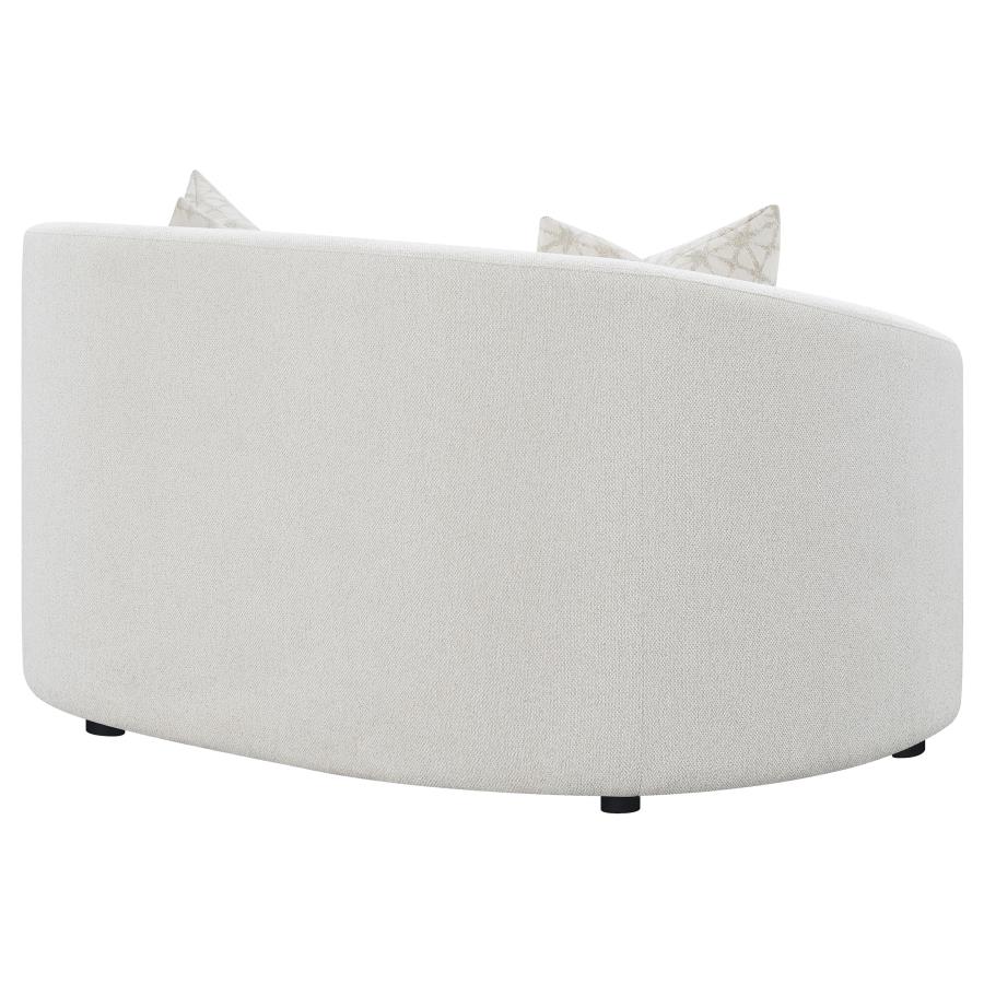 Rainn Boucle Upholstered Sloped Arm Loveseat Latte view 7