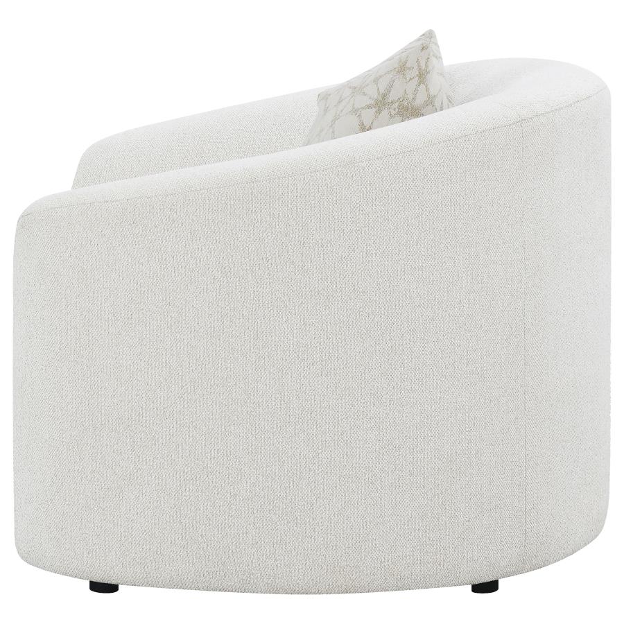 Rainn Boucle Upholstered Sloped Arm Accent Chair Latte view 5