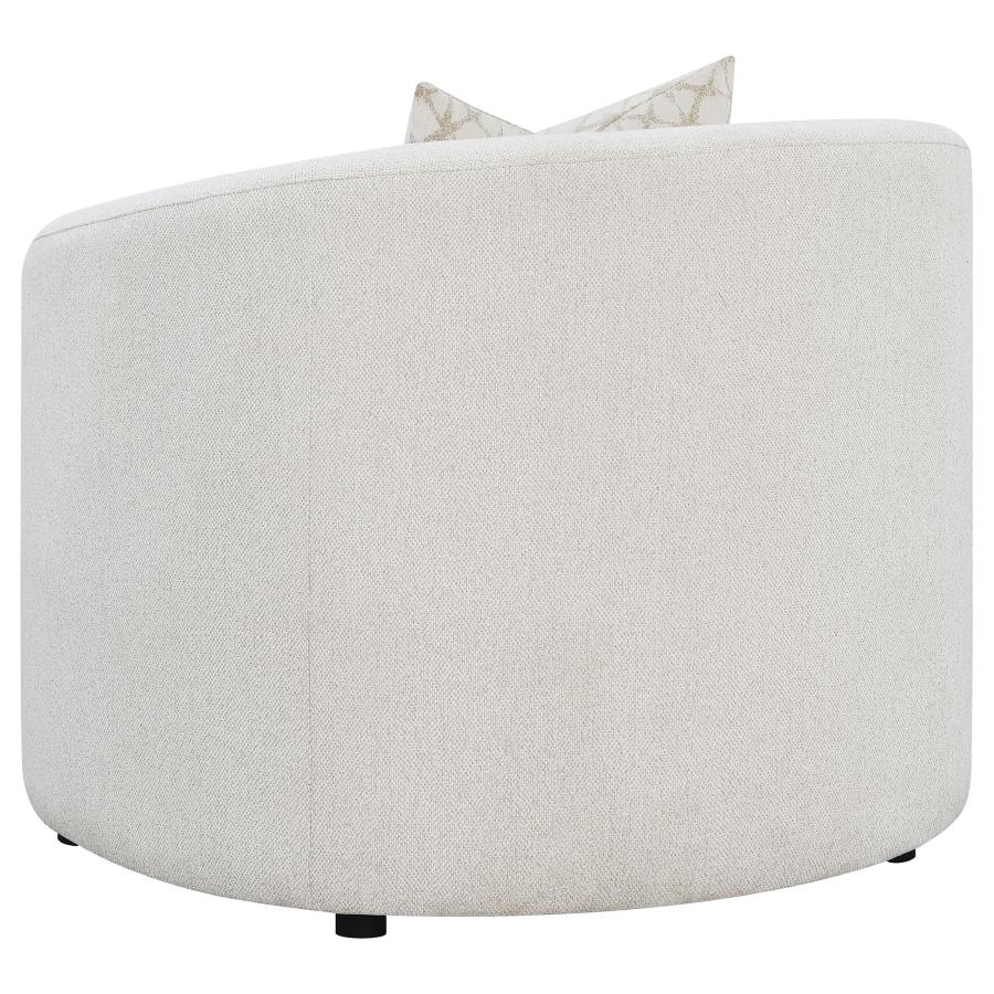 Rainn Boucle Upholstered Sloped Arm Accent Chair Latte view 6