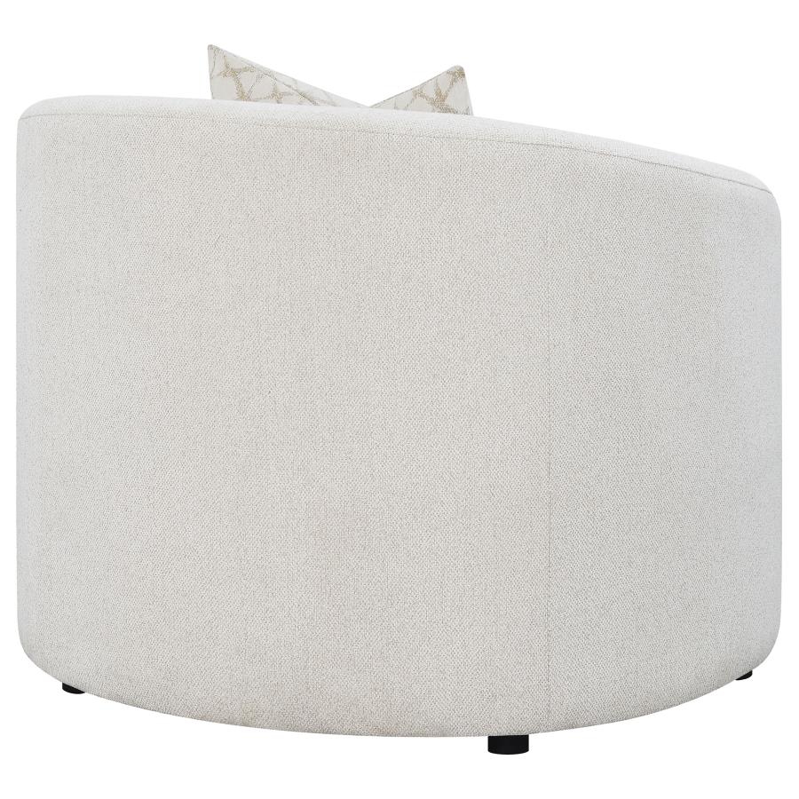 Rainn Boucle Upholstered Sloped Arm Accent Chair Latte view 7