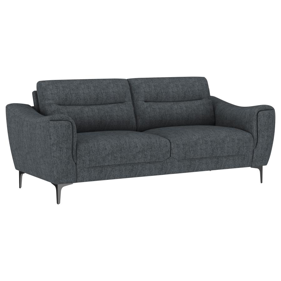 Nolan 2-piece Upholstered Sofa Set Charcoal view 3