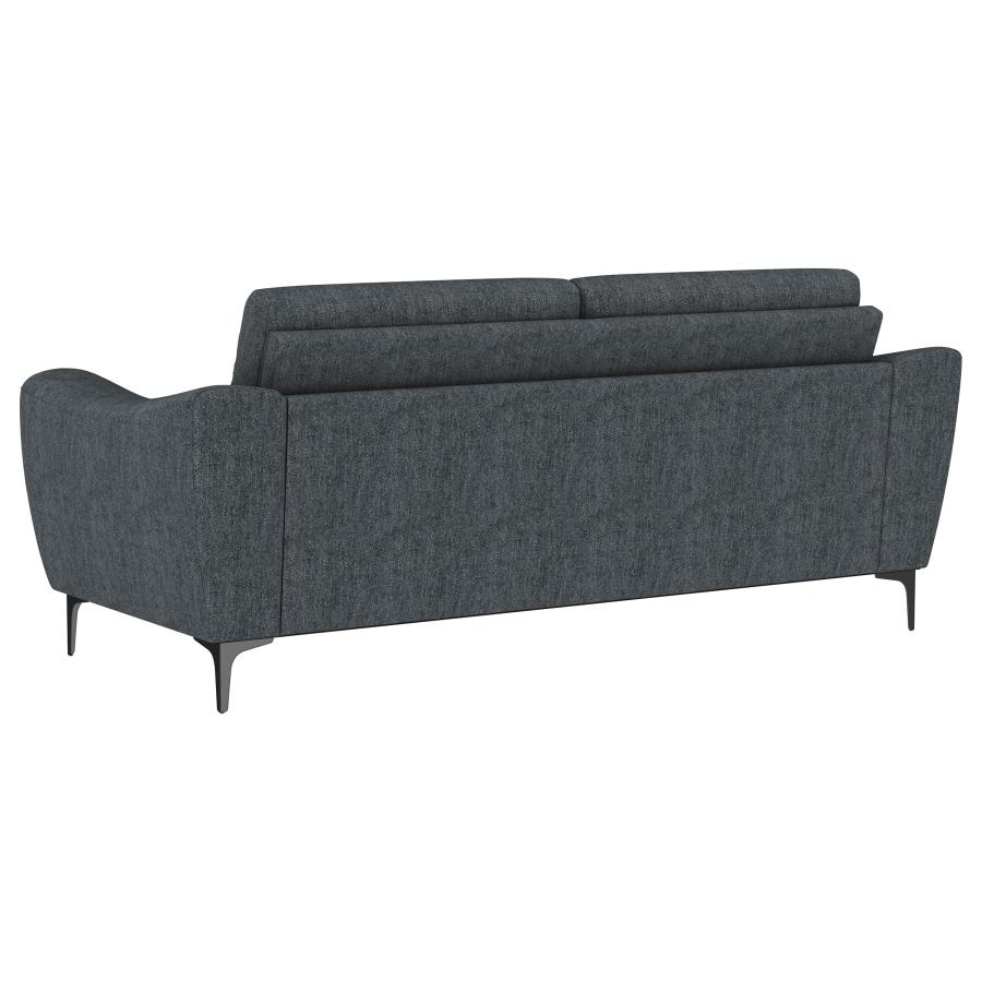 Nolan Upholstered Sloped Track Arm Sofa Charcoal view 6