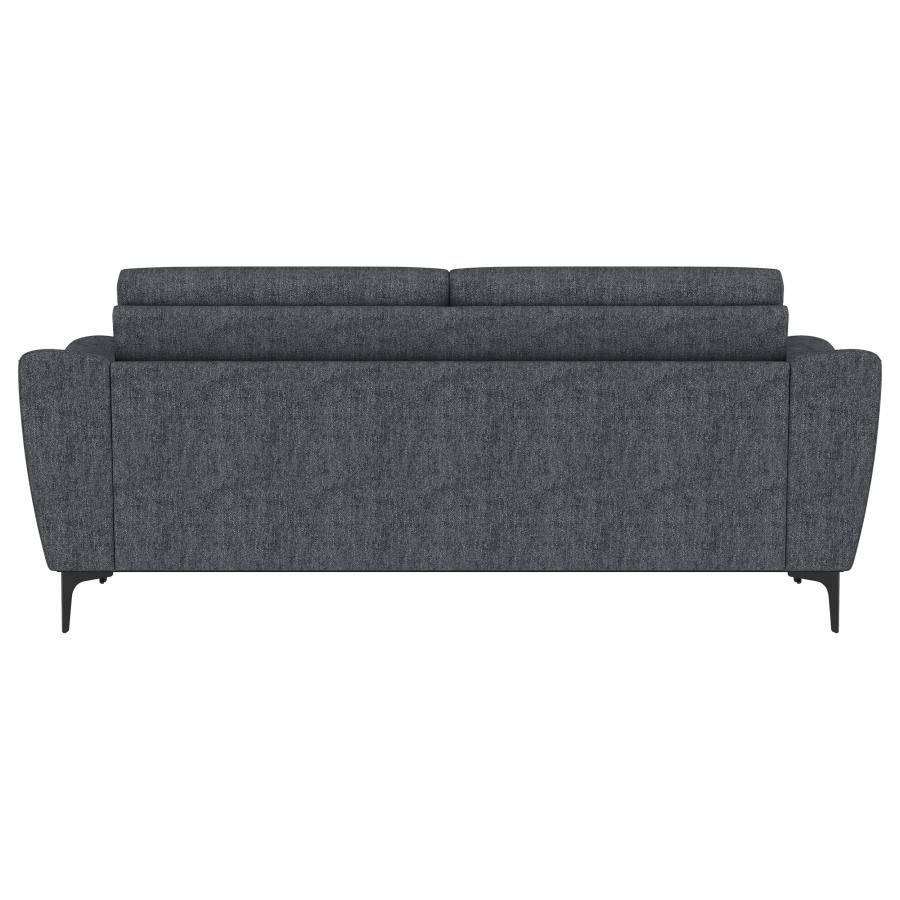 Nolan Upholstered Sloped Track Arm Sofa Charcoal view 7
