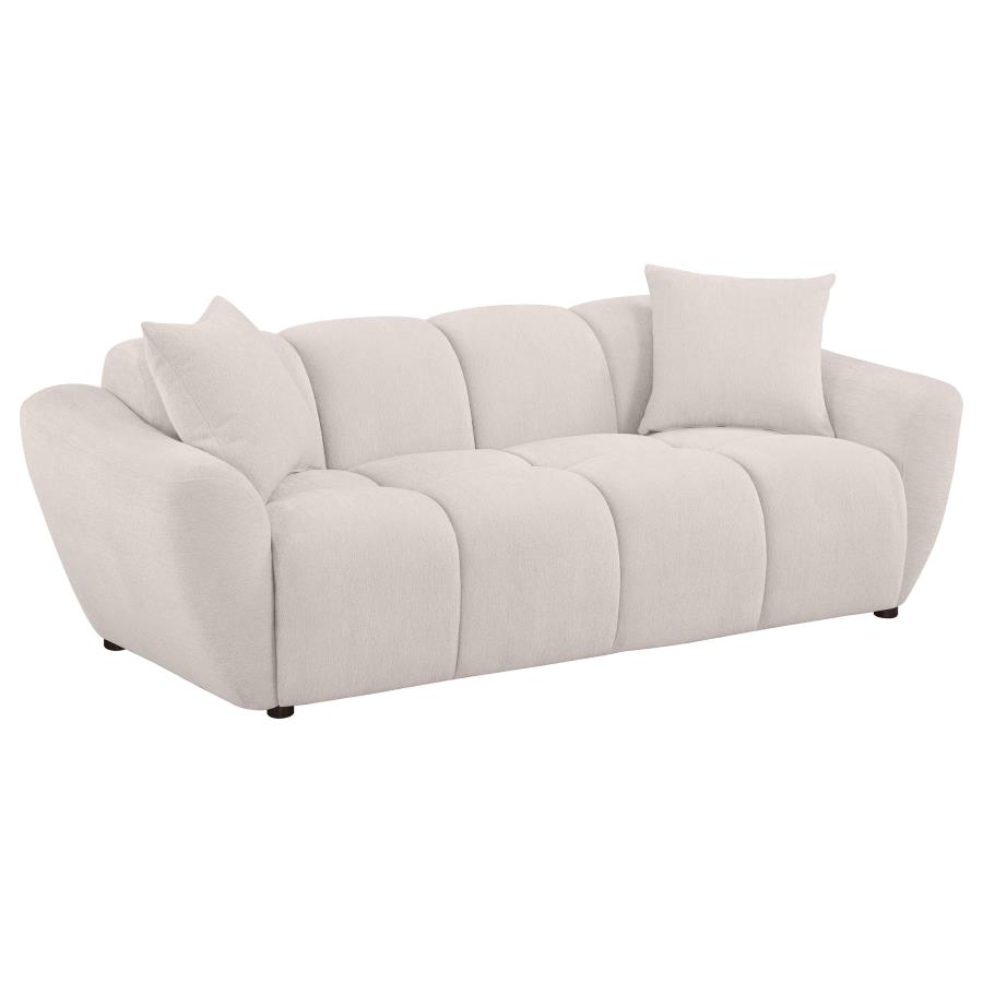 Destino 2-piece Chenille Splayed Arm Sofa Set Greige view 3