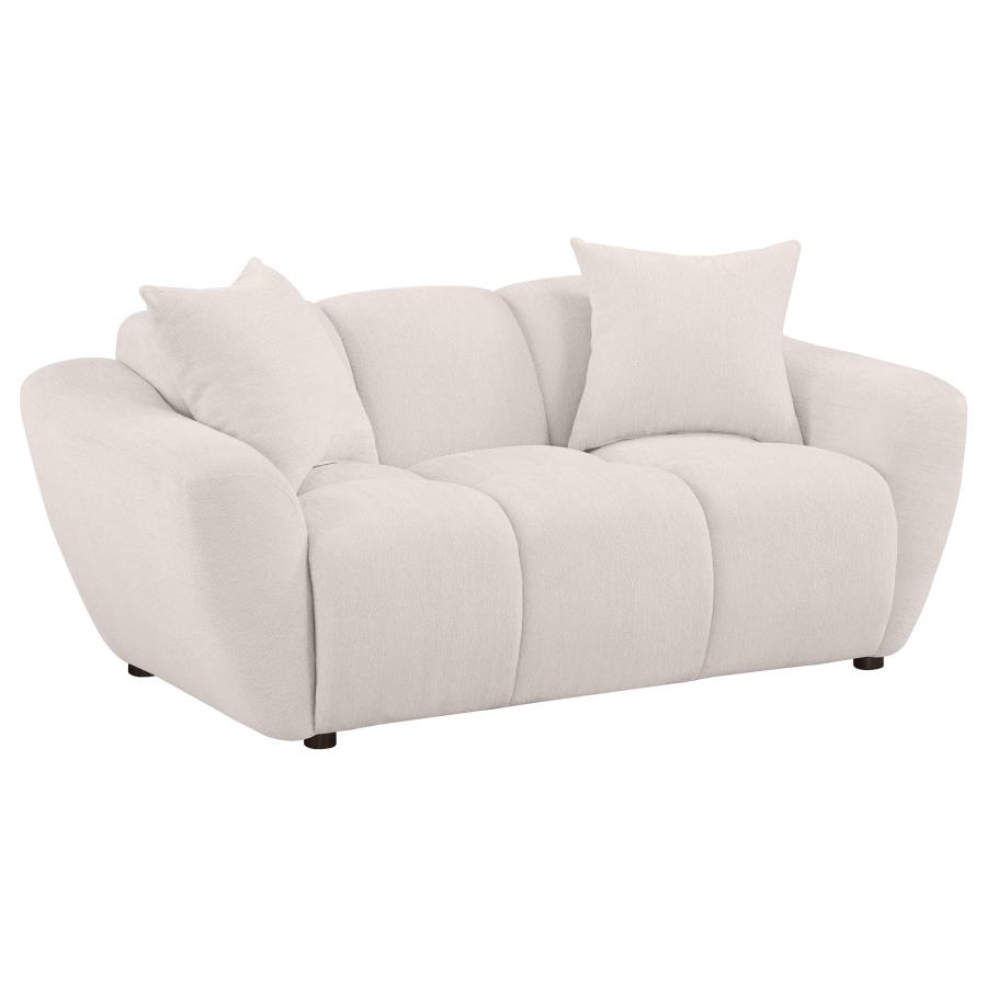 Destino 2-piece Chenille Splayed Arm Sofa Set Greige view 5