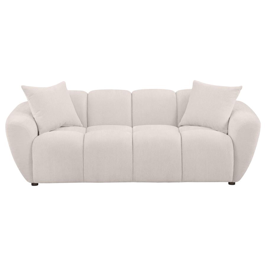 Destino Chenille Upholstered Splayed Arm Sofa Greige view 3
