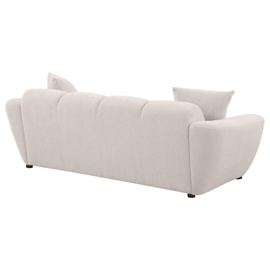 Destino Chenille Upholstered Splayed Arm Sofa Greige view 7