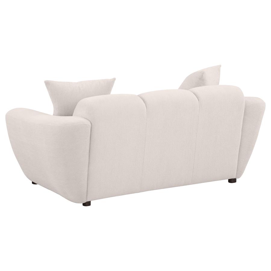 Destino Chenille Upholstered Splayed Arm Loveseat Greige view 6