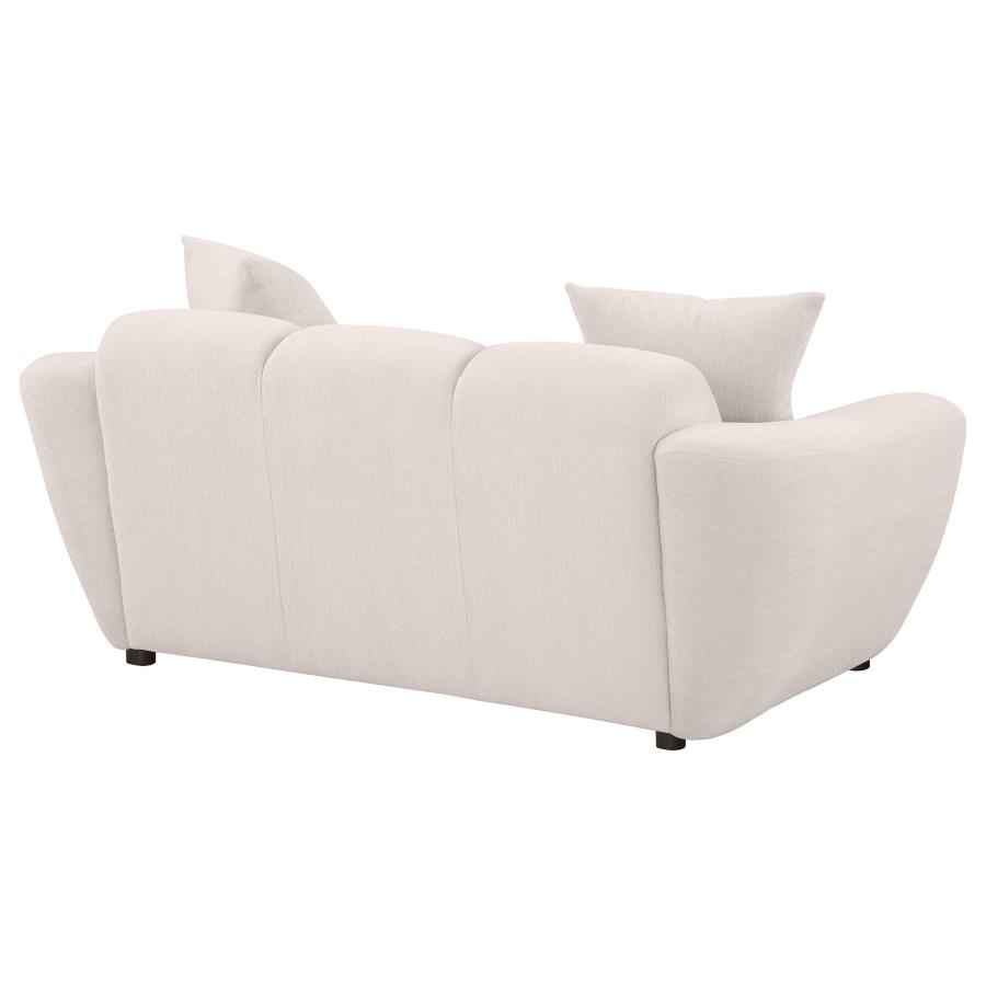 Destino Chenille Upholstered Splayed Arm Loveseat Greige view 7