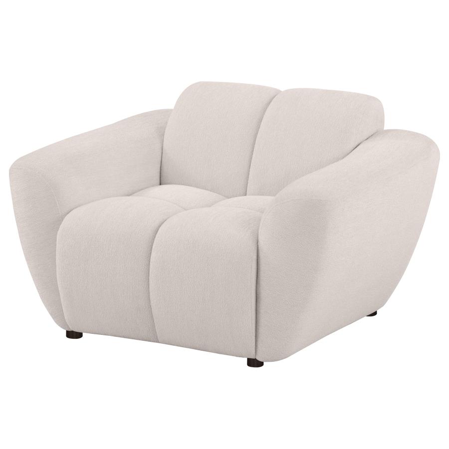 Destino Chenille Upholstered Splayed Arm Accent Chair Greige view 4