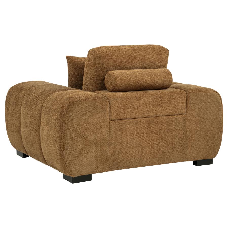 Octavia Upholstered Track Arm Accent Chair Amber view 4