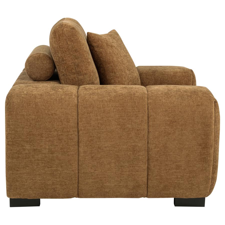 Octavia Upholstered Track Arm Accent Chair Amber view 6