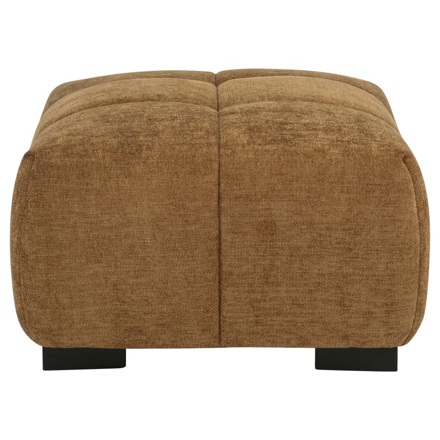 Octavia Upholstered Rectangular Ottoman Amber view 4