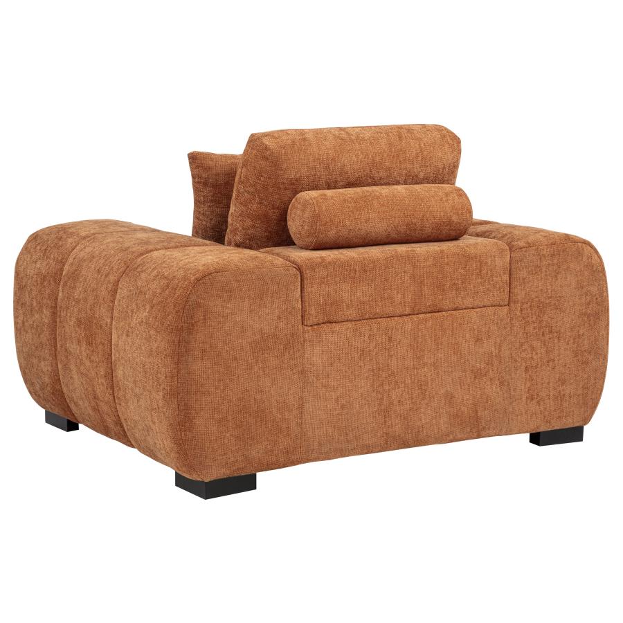 Octavia Upholstered Track Arm Accent Chair Orange view 4