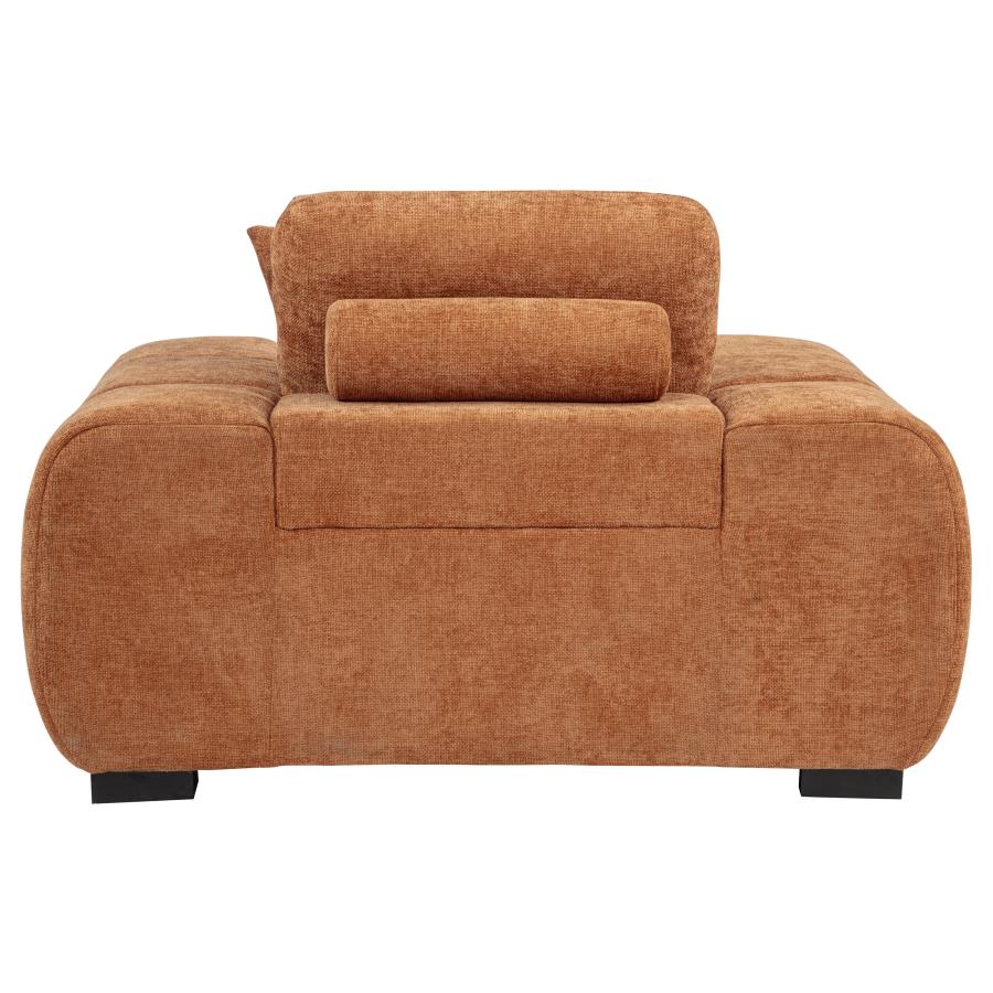 Octavia Upholstered Track Arm Accent Chair Orange view 5