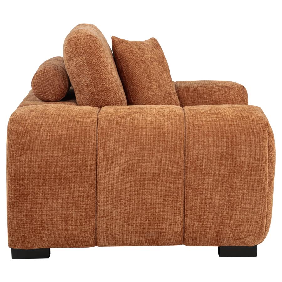 Octavia Upholstered Track Arm Accent Chair Orange view 6