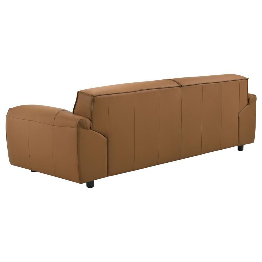 Buxton 2-piece Leather Upholstered Sofa Set Orange view 5