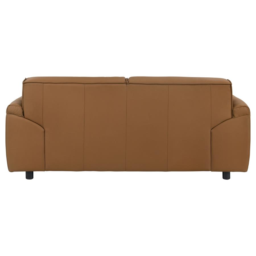 Buxton Top Grain Leather Upholstered Loveseat Orange view 7