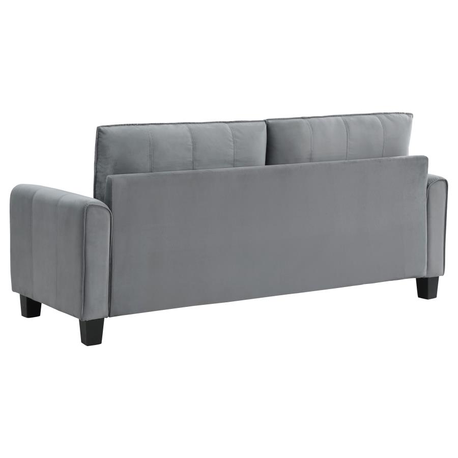 Davis Upholstered Rolled Arm Sofa Grey view 6