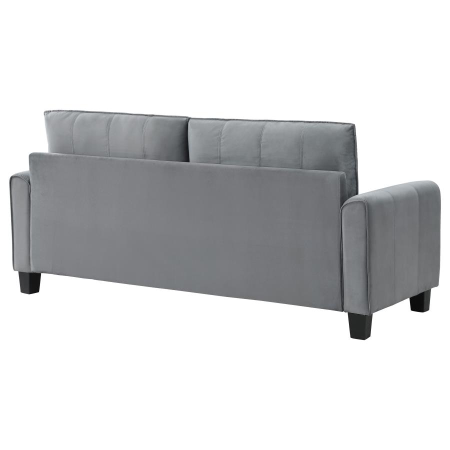 Davis Upholstered Rolled Arm Sofa Grey view 7