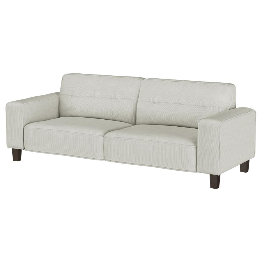 Deerhurst Upholstered Track Arm Tufted Sofa Greige view 4