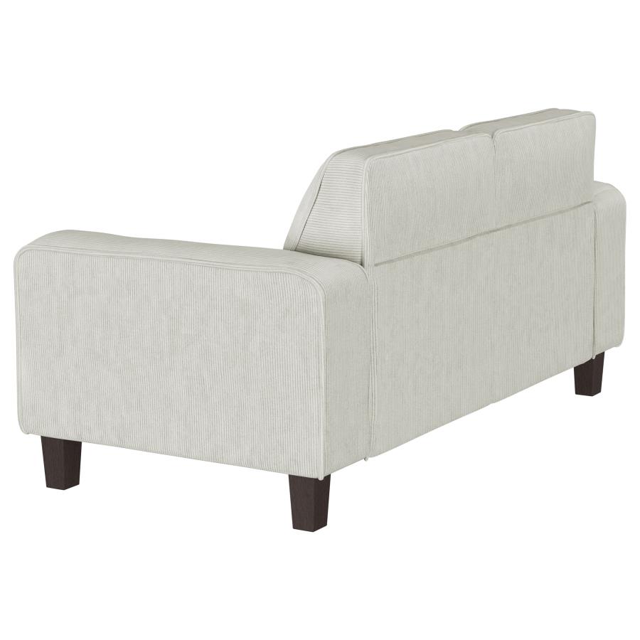 Deerhurst Upholstered Track Arm Tufted Loveseat Greige view 6