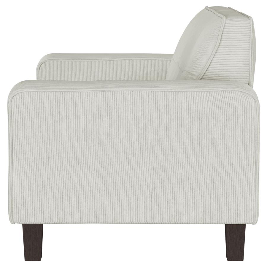 Deerhurst Upholstered Track Arm Tufted Loveseat Greige view 4