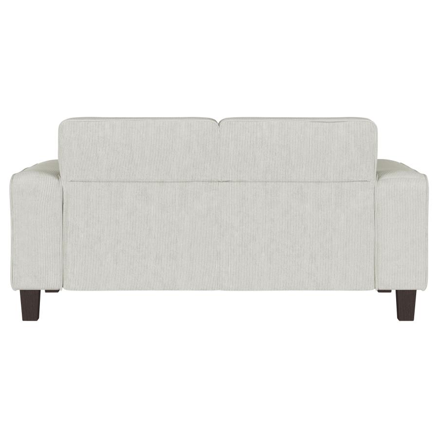 Deerhurst Upholstered Track Arm Tufted Loveseat Greige view 6