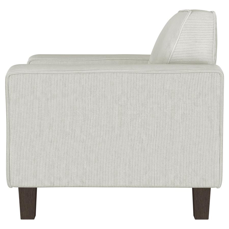 Deerhurst Upholstered Track Arm Tufted Accent Chair Greige view 4