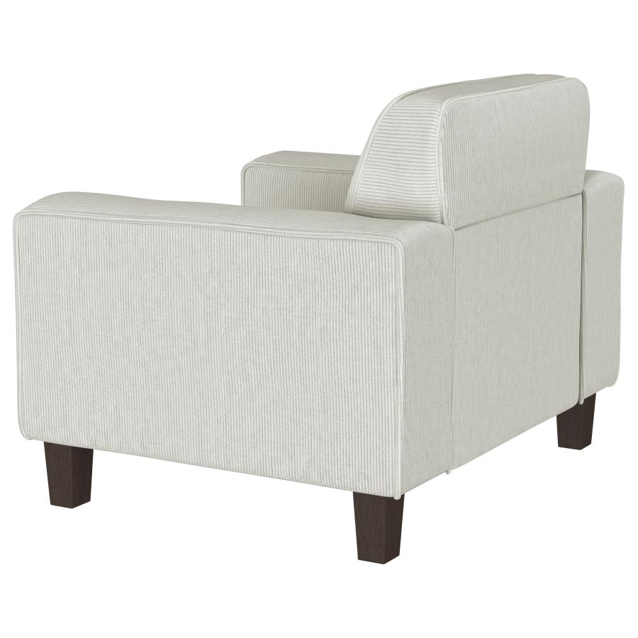 Deerhurst Upholstered Track Arm Tufted Accent Chair Greige view 5
