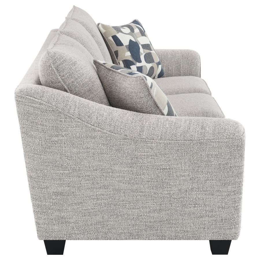Tomkins 2-piece Boucle Upholstered Sofa Set Light Grey view 6