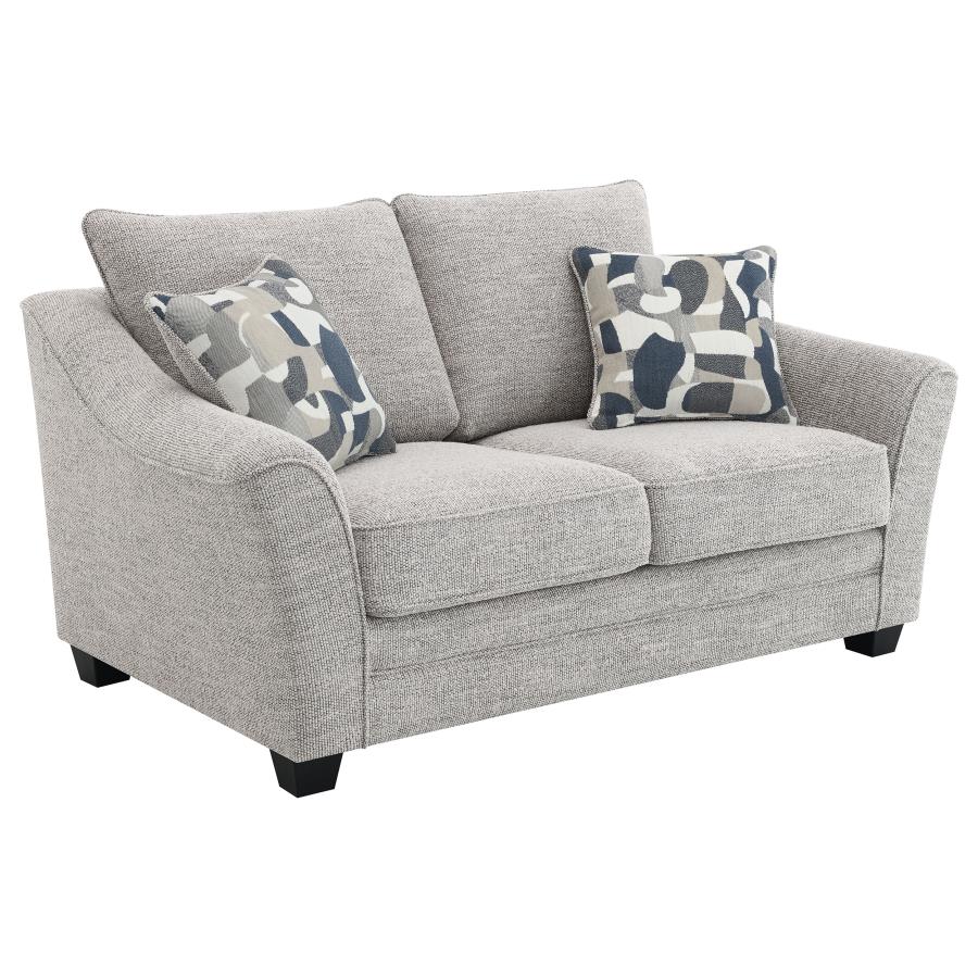 Tomkins 2-piece Boucle Upholstered Sofa Set Light Grey view 7