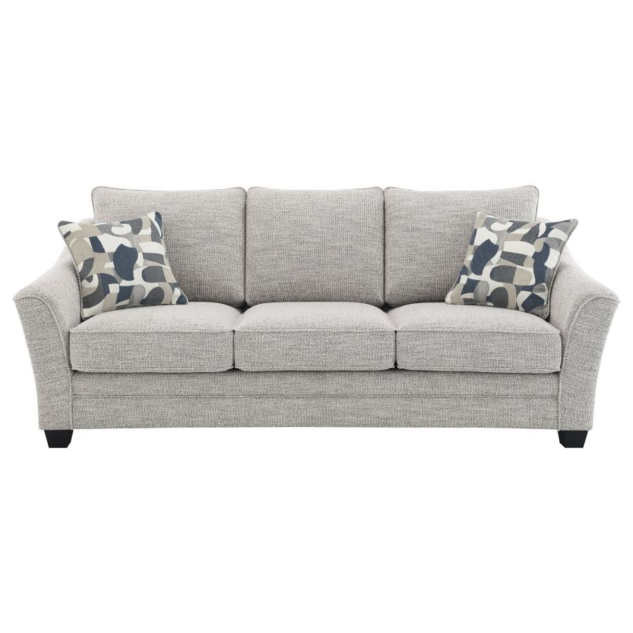 Tomkins 3-piece Boucle Upholstered Sofa Set Light Grey view 4
