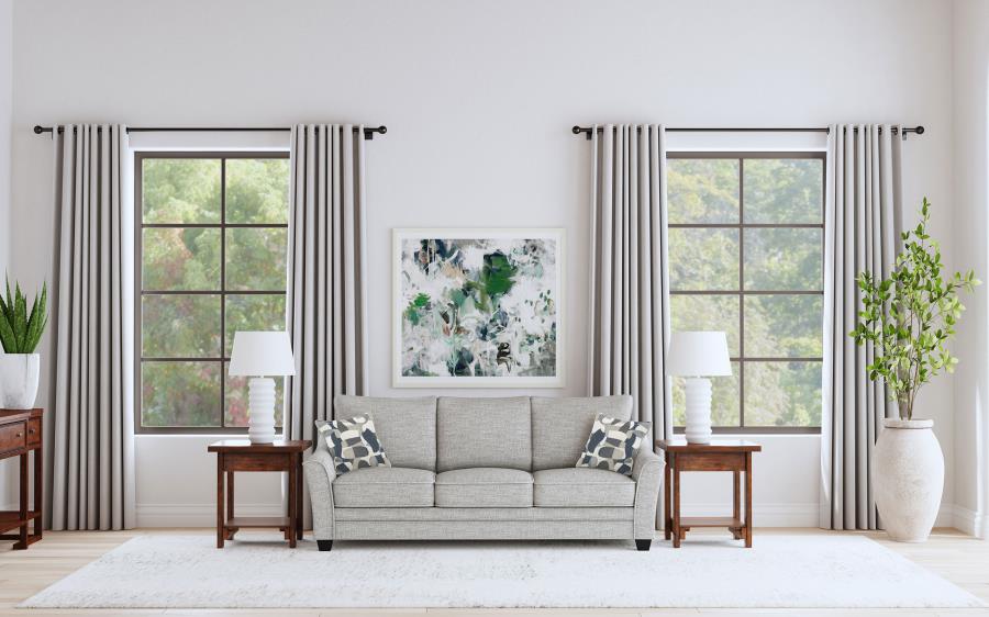 Tomkins Boucle Upholstered Sofa Light Grey view 2