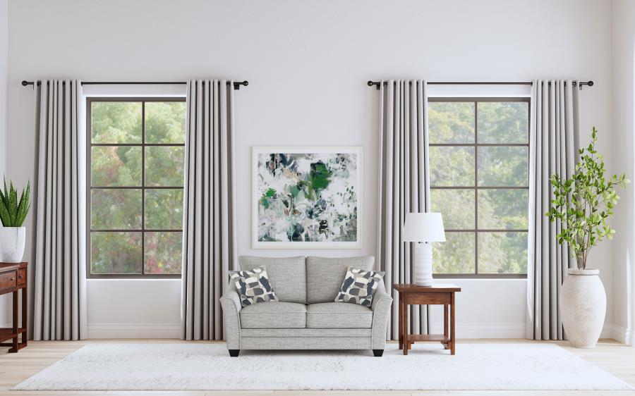 Tomkins Boucle Upholstered Loveseat Light Grey view 2