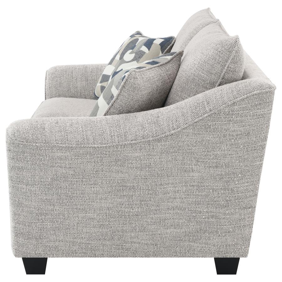Tomkins Boucle Upholstered Loveseat Light Grey view 5